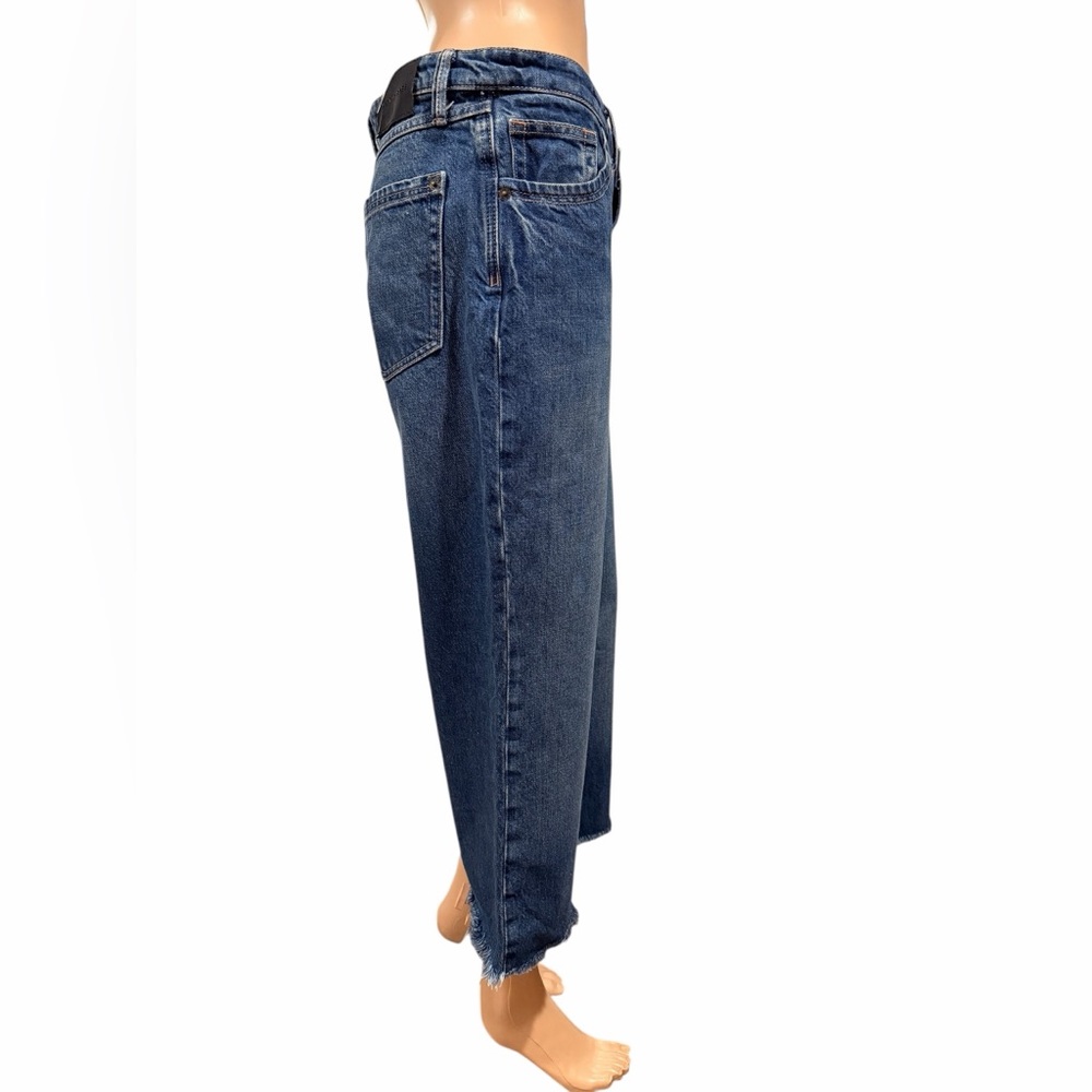 Free People We The Free Wide Leg Loose Fit Raw Hem Jeans - Picture 3 of 13